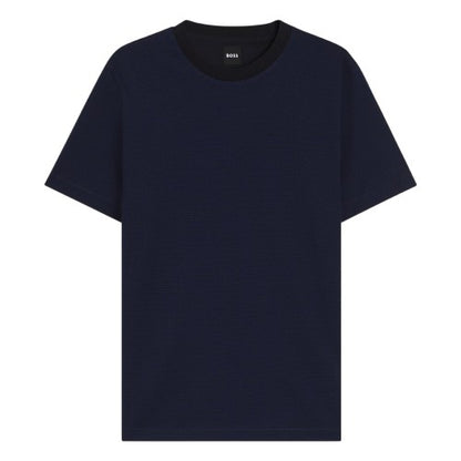 Front - Boss Mens C-Thompson Ribbed Collar T-Shirt