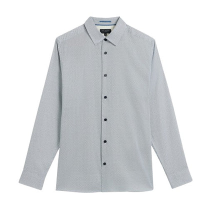 Front - Ted Baker Mens Alham Geometric Long-Sleeved Shirt
