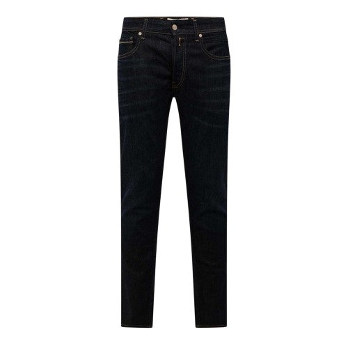 Front - Replay Mens Grover Cotton Straight Jeans
