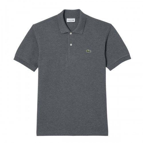 Front - Lacoste Mens Heathered Pique Petite Polo Shirt