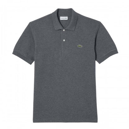 Front - Lacoste Mens Heathered Pique Petite Polo Shirt