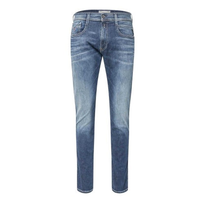 Front - Replay Mens Anbass Cotton Slim Jeans