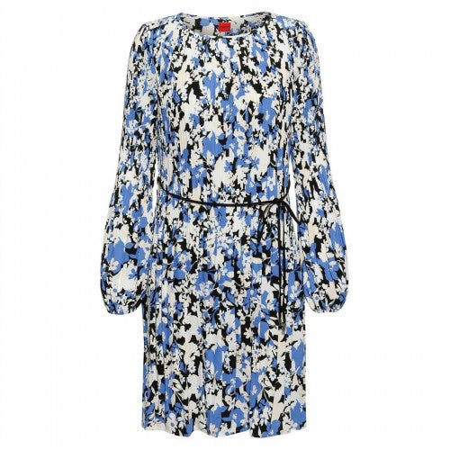 Front - Hugo Womens/Ladies Recycled Polyester Long-Sleeved Dress