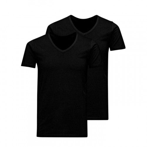 Front - Jack And Jones Mens V Neck Regular T-Shirt (Pack of 2)