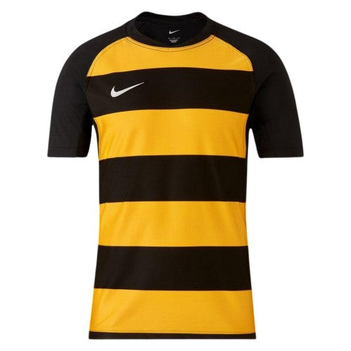 Front - Nike Mens Contrast Striped Crew Neck Raglan Rugby T-Shirt