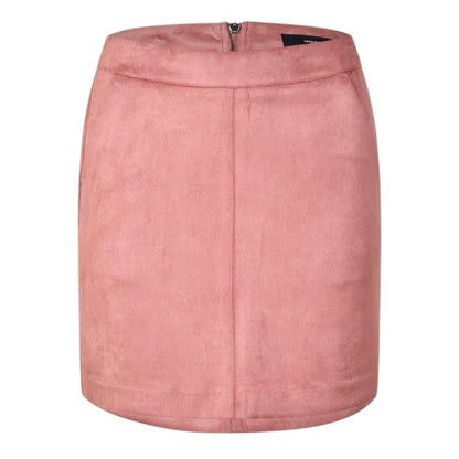 Front - Vero Moda Womens/Ladies Donna Faux Suede Slim Pencil Skirt