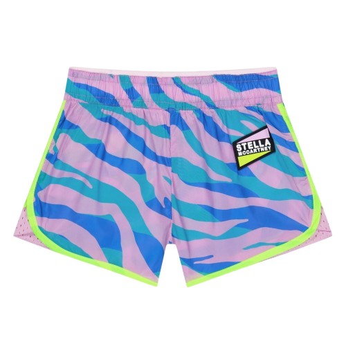 Front - Stella McCartney Girls Zebra Print Shorts
