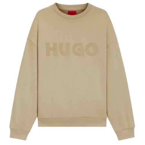 Front - Hugo Mens Embossed Regular Sweatshirt