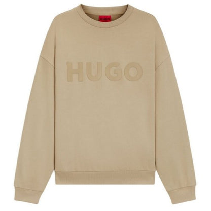 Front - Hugo Mens Embossed Regular Sweatshirt