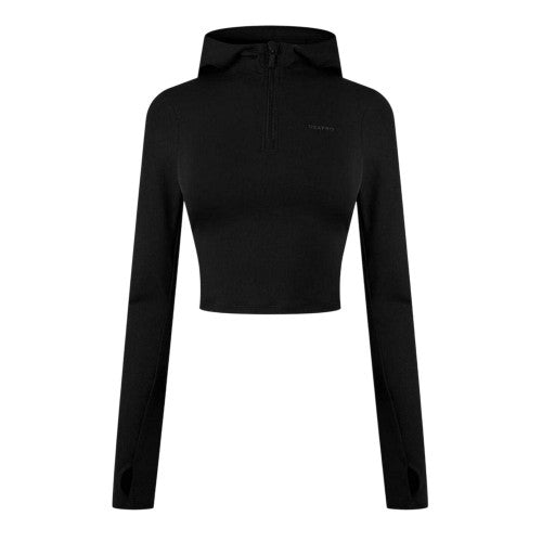 Front - USA Pro Womens/Ladies Quarter Zip Hoodie