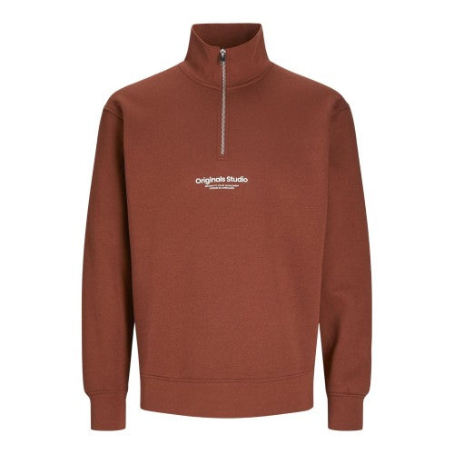Front - Jack And Jones Mens Originals Studio Half Zip Sweatshirt