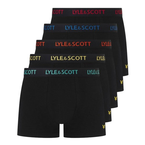 Front - Lyle & Scott Mens Core Plain Boxer Shorts (Pack of 5)