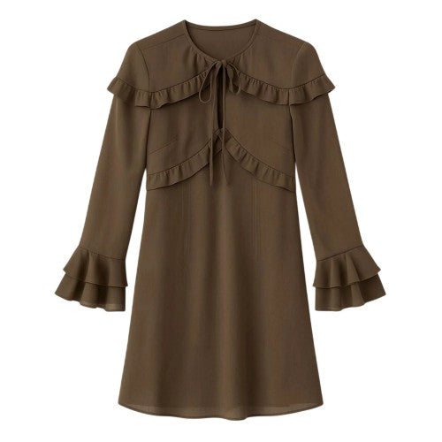 Front - I Saw It First Womens/Ladies Ruffled Mini Dress