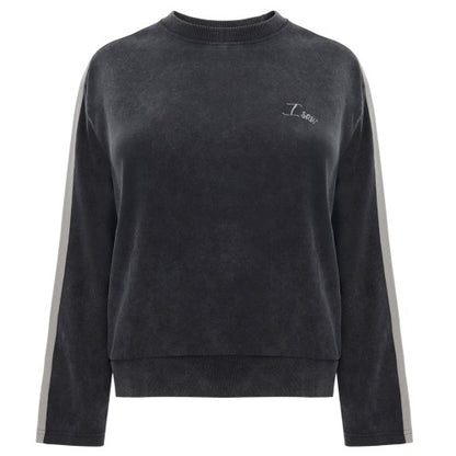 Front - I Saw It First Womens/Ladies Side Stripe Sweatshirt