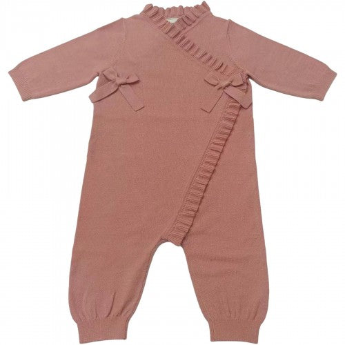 Front - Jack Wills Baby Ruffled Babygrow