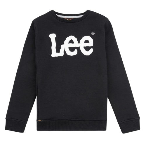 Front - Lee Boys Jeans Wobbly Crew Neck Sweatshirt