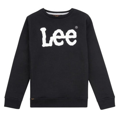 Front - Lee Boys Jeans Wobbly Crew Neck Sweatshirt