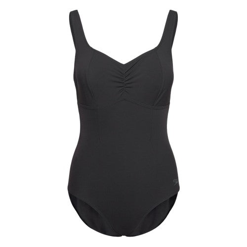 Front - Speedo Womens/Ladies Plain One Piece Swimsuit