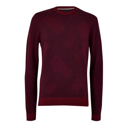 Front - Boss Mens Motivo Wool Jumper