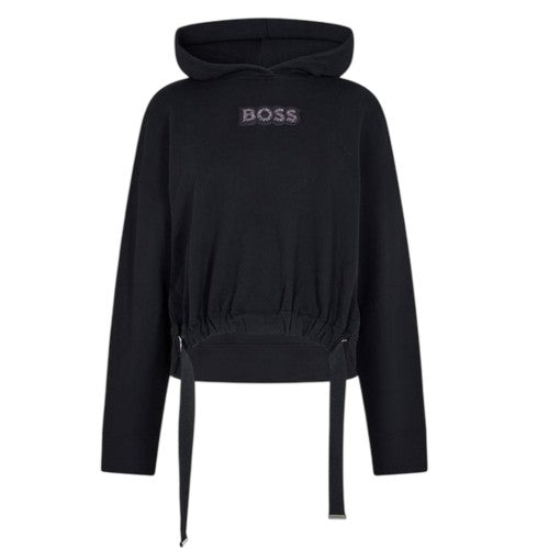 Front - Boss Womens/Ladies Diamante Drawstring Hoodie
