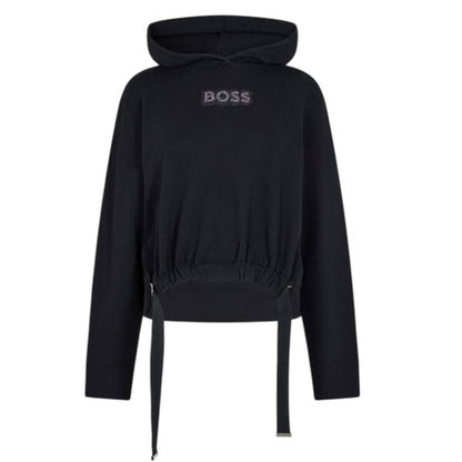 Front - Boss Womens/Ladies Diamante Drawstring Hoodie