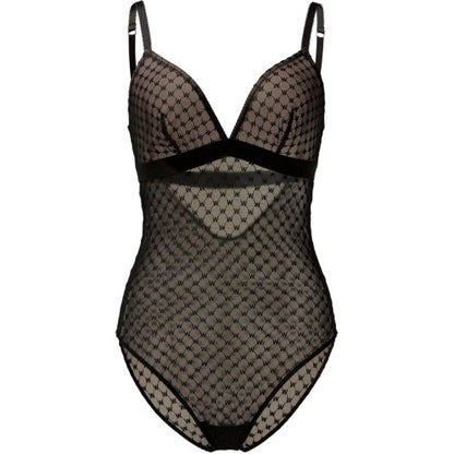 Front - Wolford Womens/Ladies Embroidered Triangle Cups Bodysuit