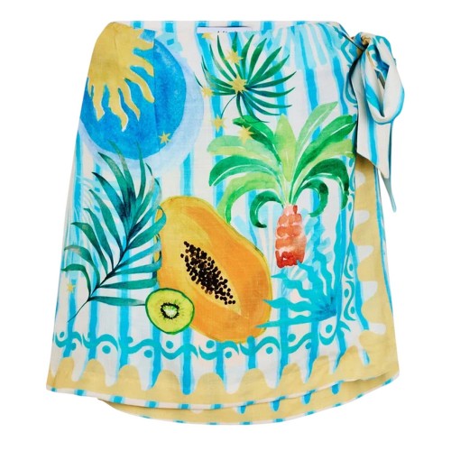 Front - Never Fully Dressed Womens/Ladies Rio Tropical Wrap Mini Skirt