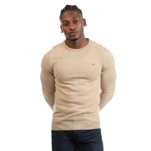 Front - Gant Mens Lambswool Blend Regular Jumper