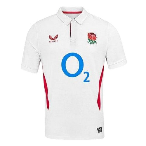 Front - Castore Unisex Adult 2025 England Rugby Classic Rugby Shirt