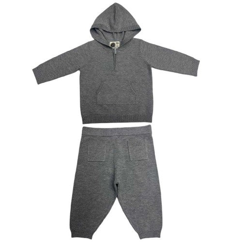 Front - Pretty Green Baby Knitted Pyjama Set