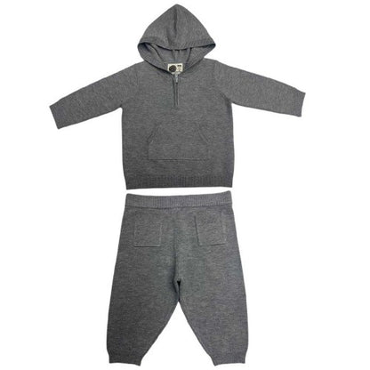 Front - Pretty Green Baby Knitted Pyjama Set