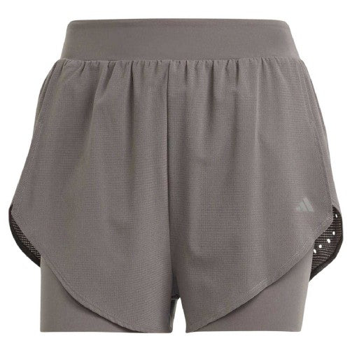 Front - Adidas Womens/Ladies HIIT 2 in 1 Running Shorts
