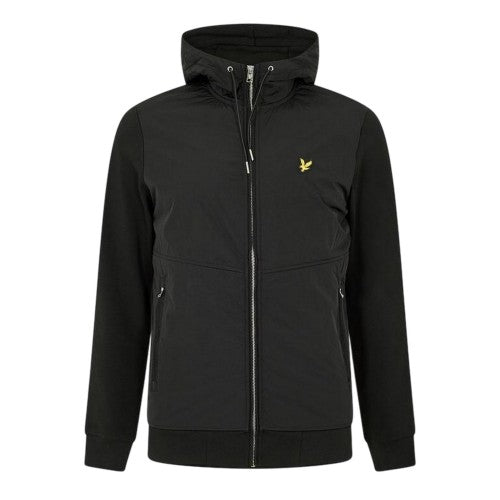 Front - Lyle & Scott Mens Hybrid Hooded Jacket