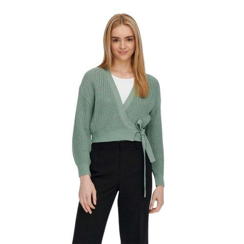 Front - Only Womens/Ladies Cropped V Neck Cardigan