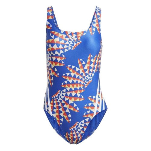 Front - Adidas Womens/Ladies Farm CLX Geometric One Piece Swimsuit