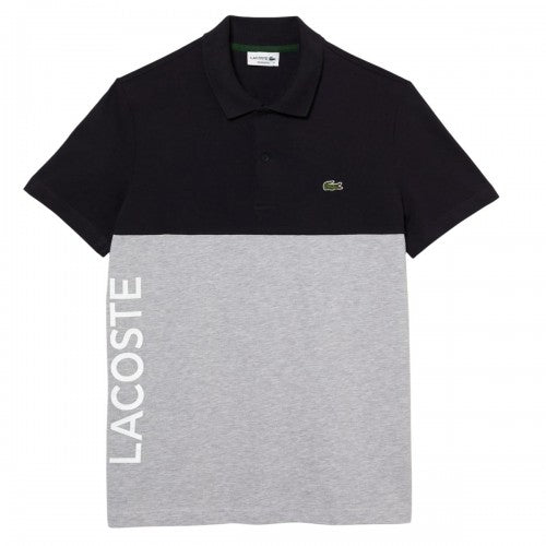 Front - Lacoste Mens Colour Block Cotton Stretch Regular Polo Shirt