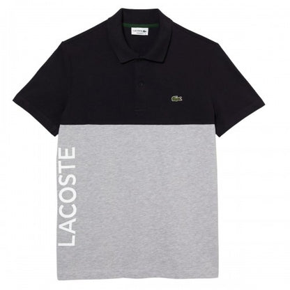 Front - Lacoste Mens Colour Block Cotton Stretch Regular Polo Shirt