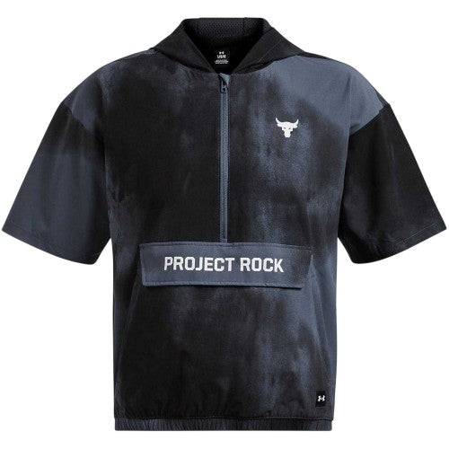 Front - Under Armour Mens Project Rock Short-Sleeved Hoodie