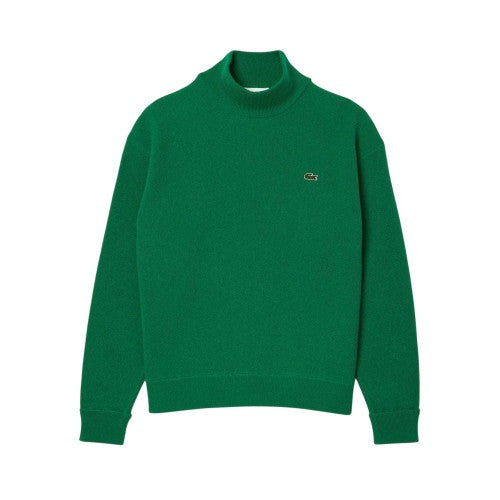 Front - Lacoste Womens/Ladies Carded High-Neck Large Fit Jumper