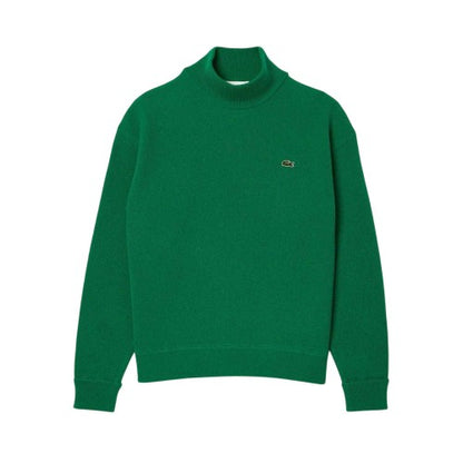 Front - Lacoste Womens/Ladies Carded High-Neck Large Fit Jumper