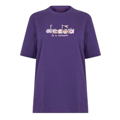 Front - Diadora Womens/Ladies Eye Crew Neck T-Shirt