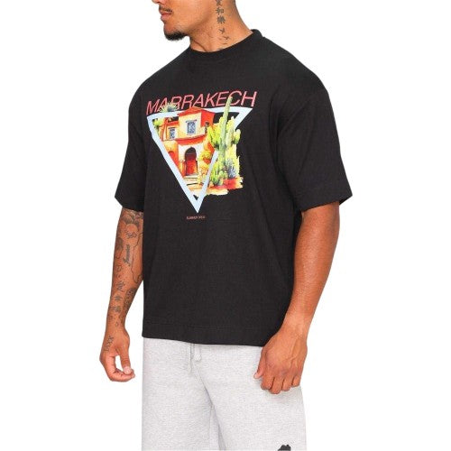 Front - Rose London Mens Marrakech Heavyweight T-Shirt