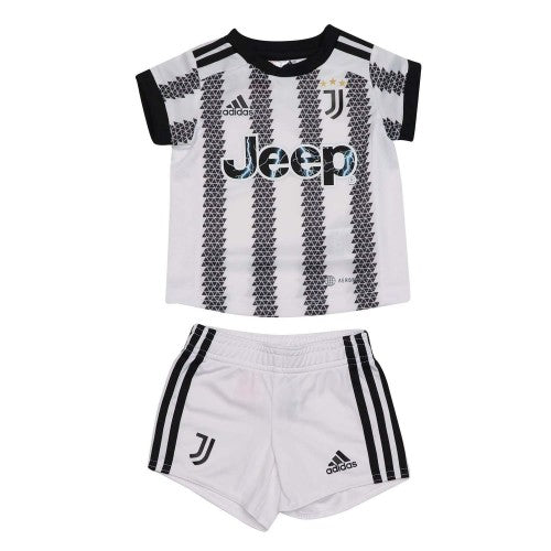 Front - Adidas Baby 2022/23 Juventus FC Jersey And Shorts Set