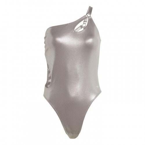 Front - Adidas Womens/Ladies Metallic Slim One Piece Swimsuit