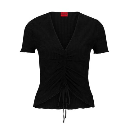 Front - Hugo Womens/Ladies Slissy Slim Short-Sleeved Top