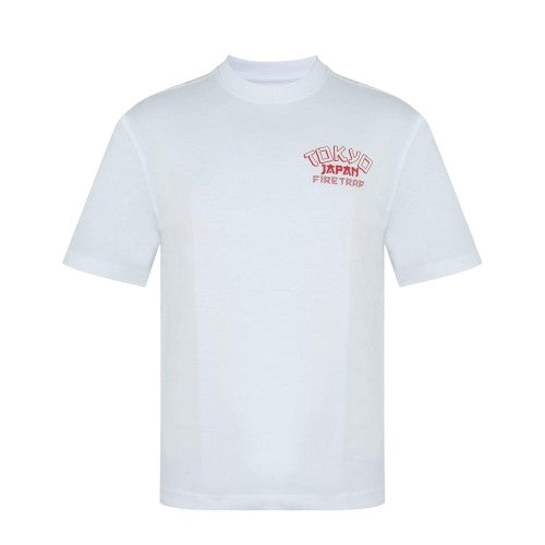 Front - Firetrap Mens Tokyo Lettering Oversized T-Shirt