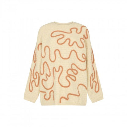 Front - Raffya Womens/Ladies Elton Embroidered Oversized Sweater Top
