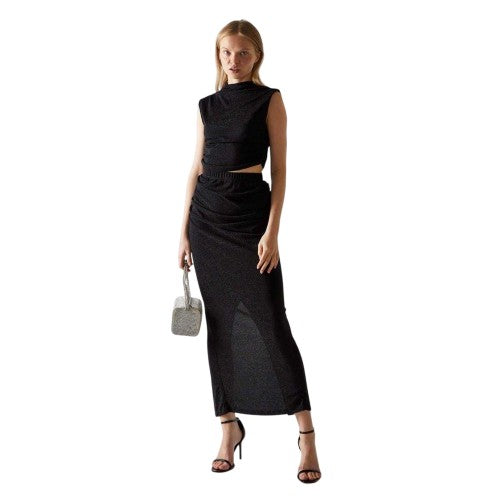 Front - Glamorous Womens/Ladies Glitter Bodycon Midaxi Skirt