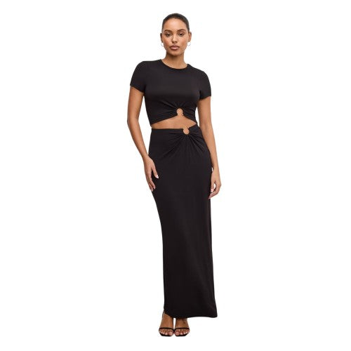 Front - Good American Womens/Ladies Stretch Jersey Maxi Skirt