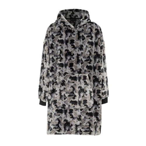 Front - Howick Mens Camouflage Oversized Hoodie Blanket